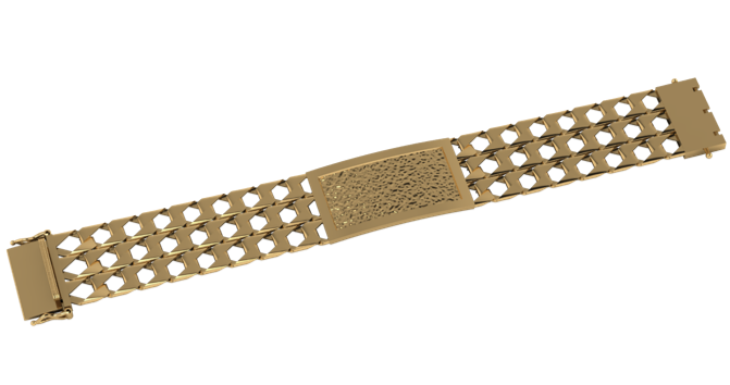 Brazalete con Placa Texturizada