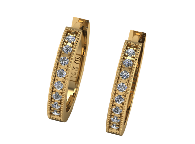 Arracadas Redondas Con Diamantes