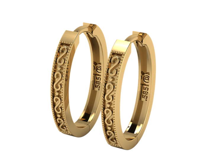 Arracadas Ovaladas con Grecas