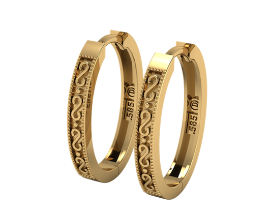 Arracadas Ovaladas con Grecas