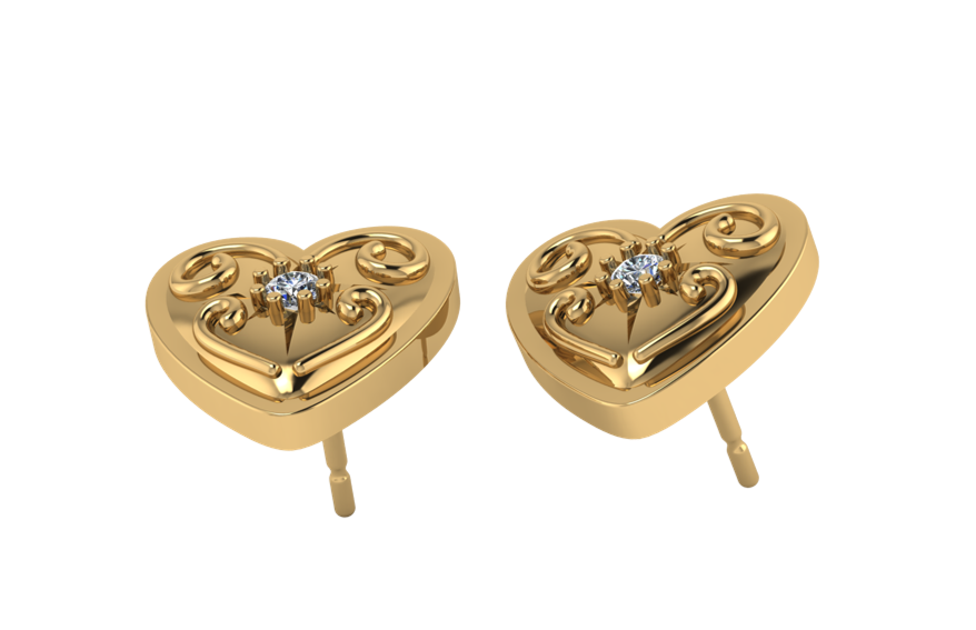 Aretes de Corazón Supernova