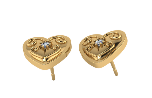 Aretes de Corazón Supernova