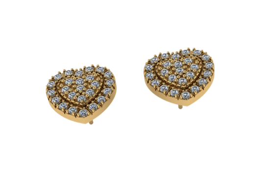 Aretes de Corazón Radiante