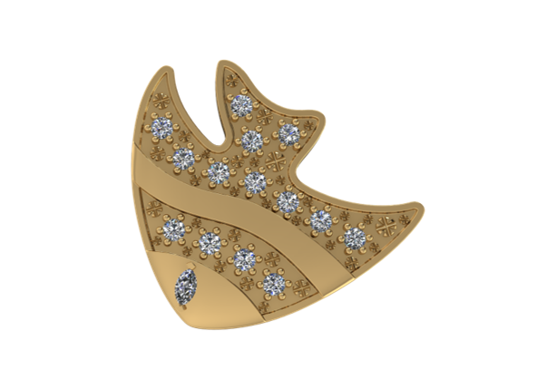 Collar de Pez Angel con Diamantes