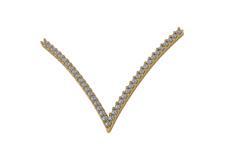 Collar Chevron con Diamantes