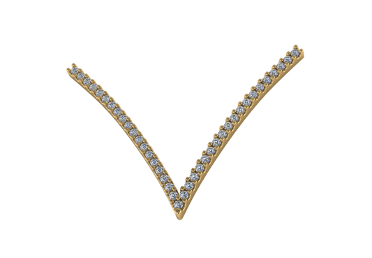 Collar Chevron con Diamantes