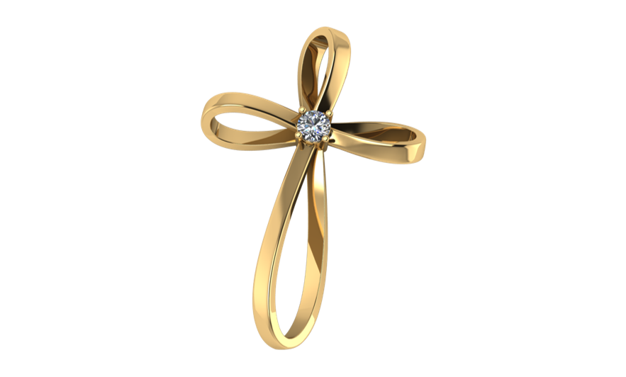 Colgante Cruz de Listón