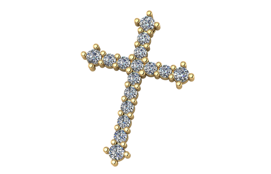 Colgante Cruz de Diamantes