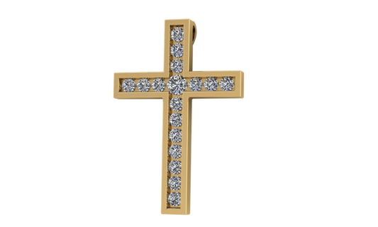 Colgante de Cruz Canal de Diamantes