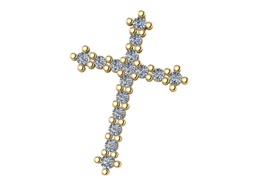 Colgante Cruz de Diamantes Maxi