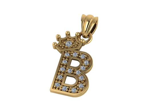 Colgante de Letra con Corona