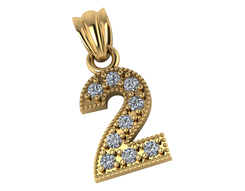 Colgante de Numeros sin Borde