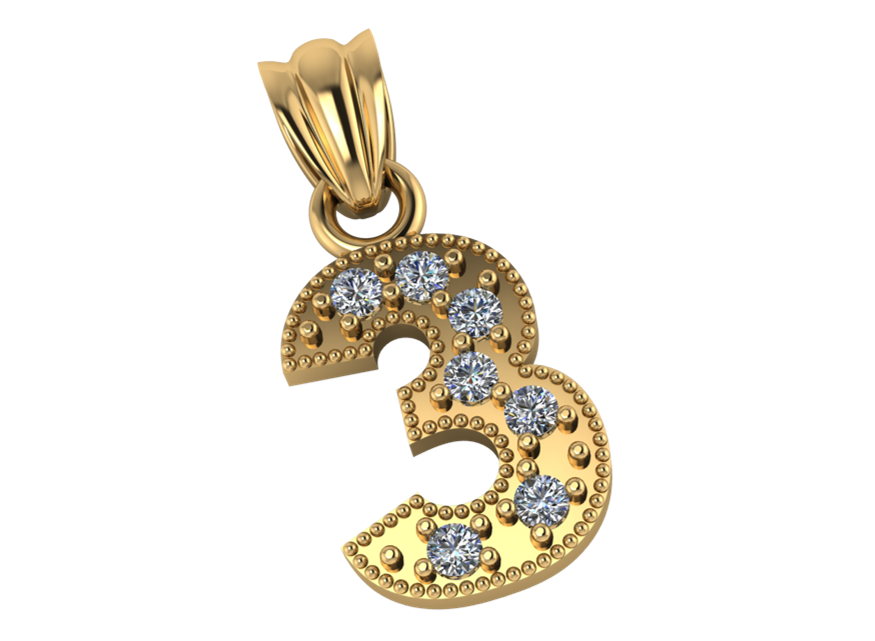 Colgante de Numeros sin Borde