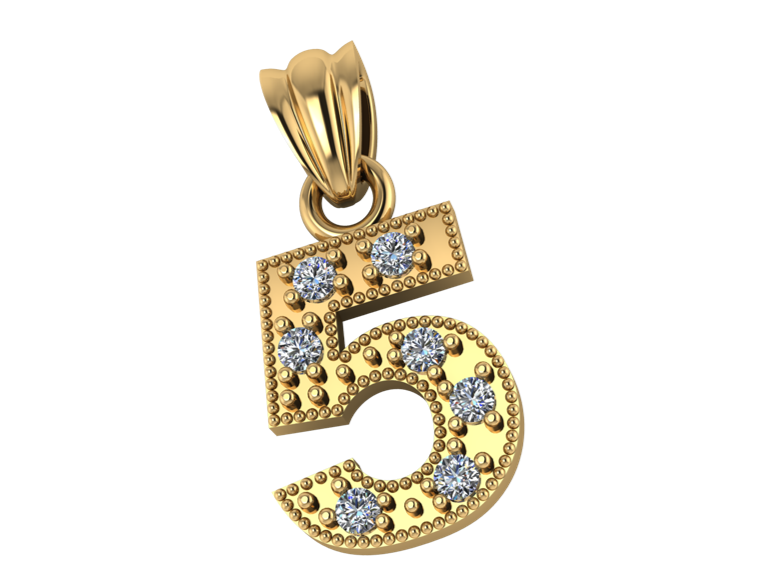 Colgante de Numeros sin Borde