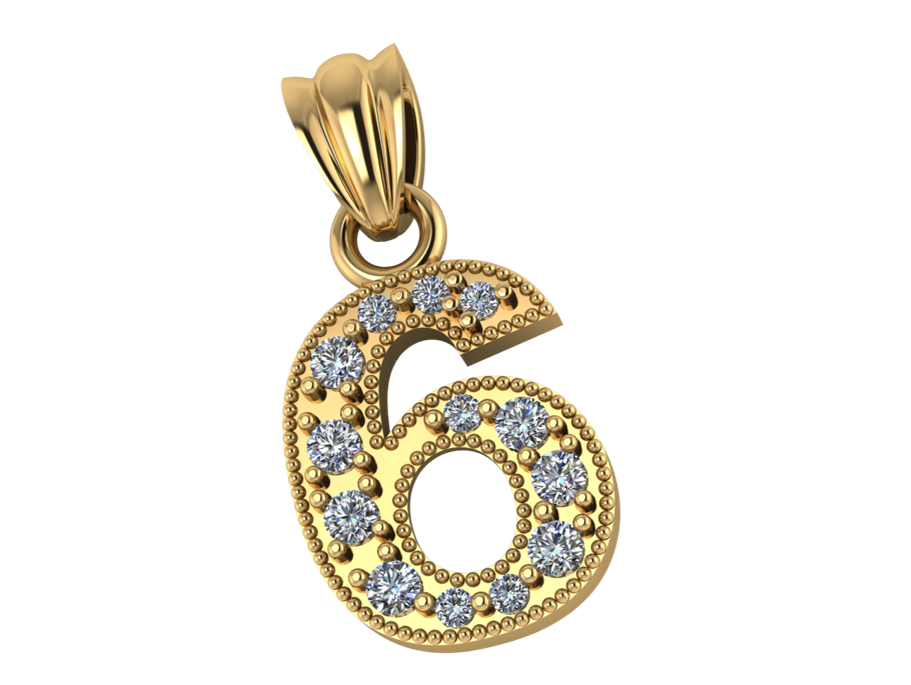 Colgante de Numeros sin Borde