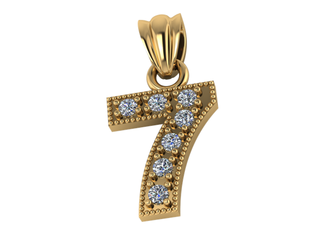 Colgante de Numeros sin Borde