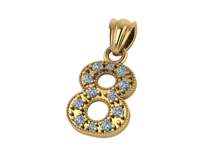 Colgante de Numeros sin Borde