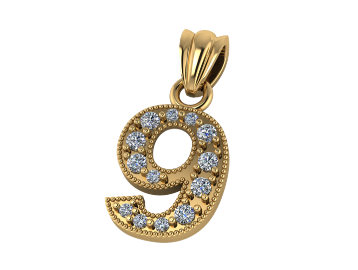 Colgante de Numeros sin Borde