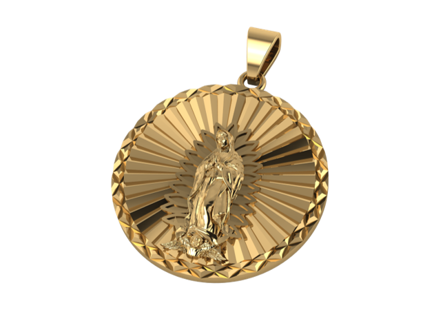 Colgante Redondo de Virgen María