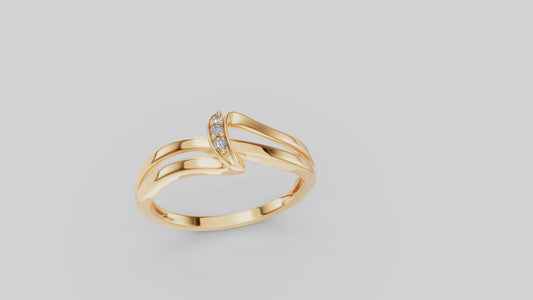 Anillo Pasarela con Diamantes