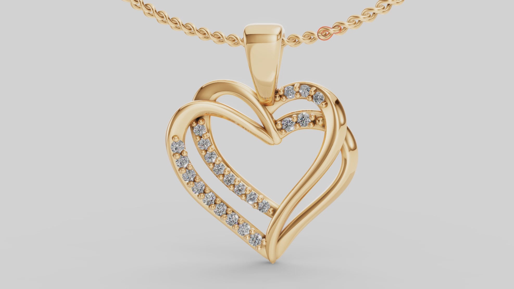 Colgante Corazones Cruzados