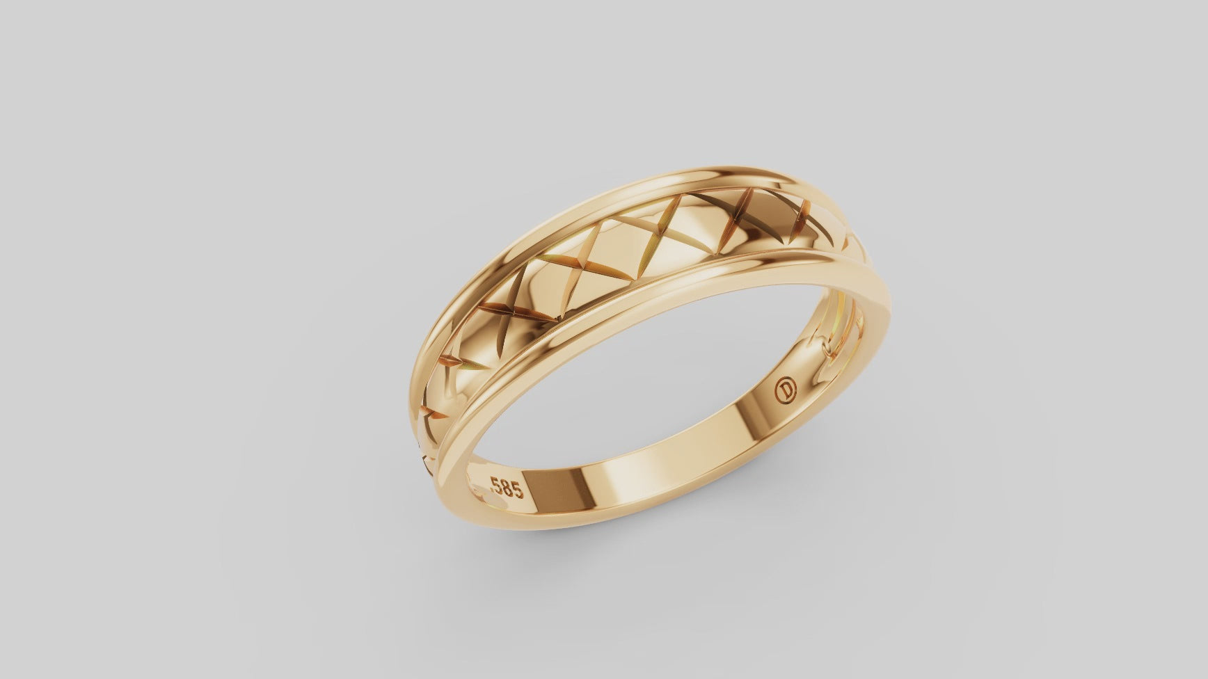 Anillo de Rombos Facetado