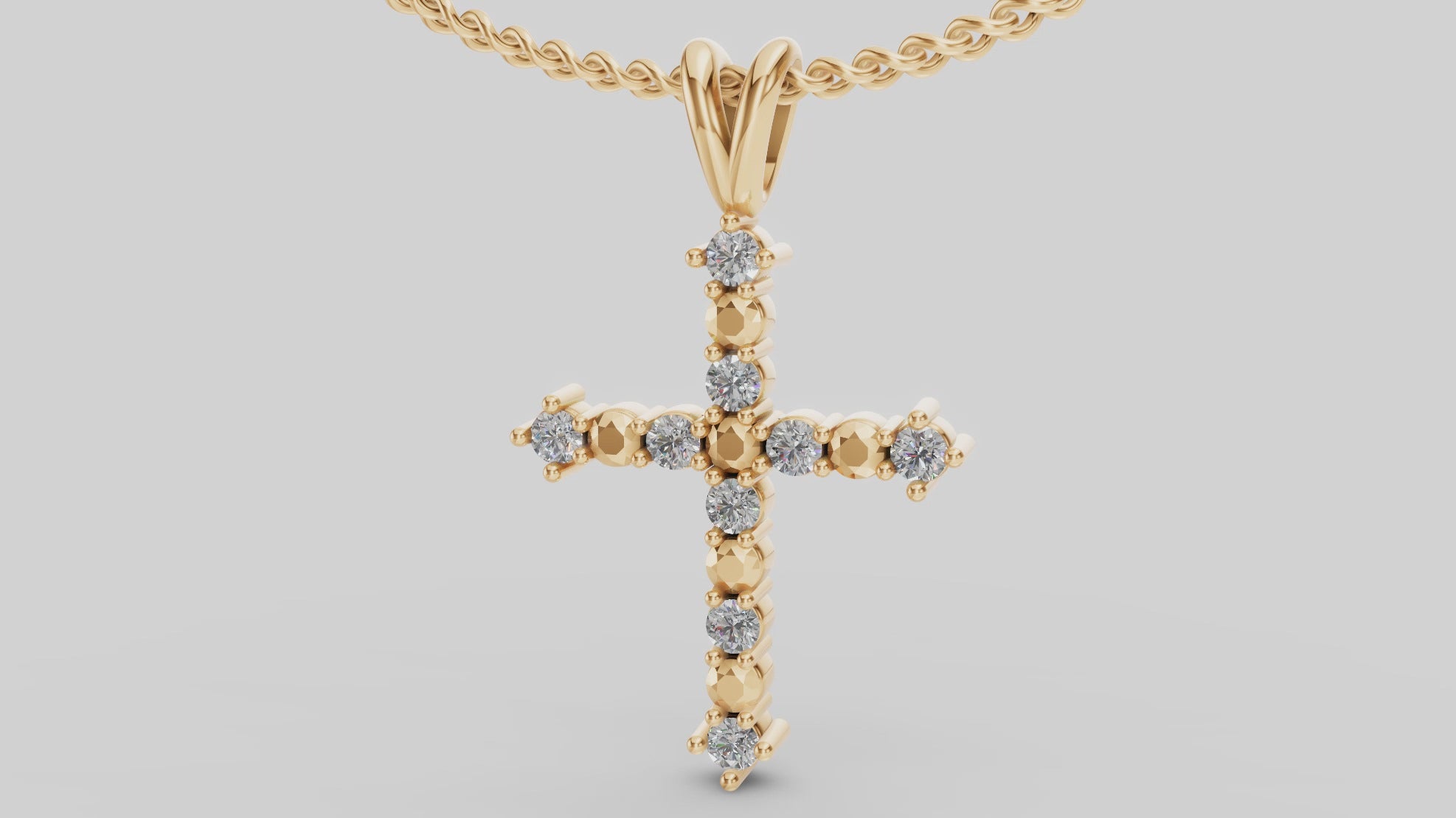 Colgante de Cruz Brillante