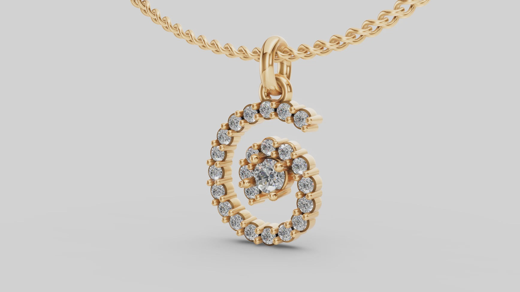 Colgante de Espiral con Diamantes