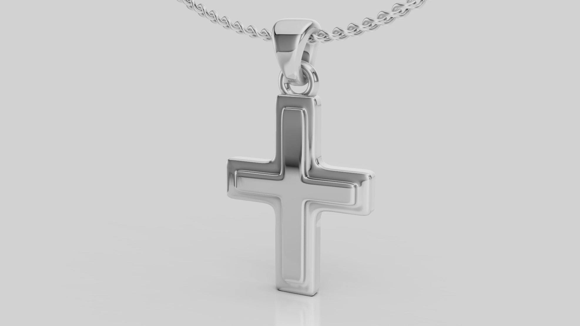 Colgante de Cruz con Borde