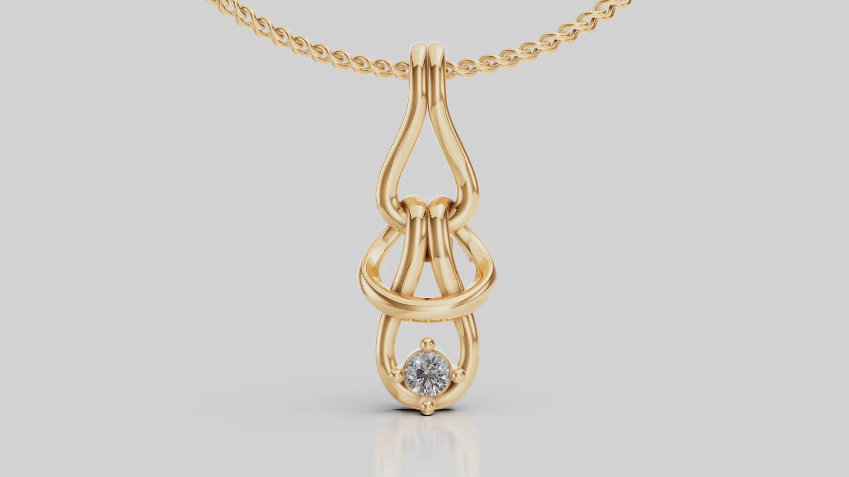 Colgante de Nudo con Diamante