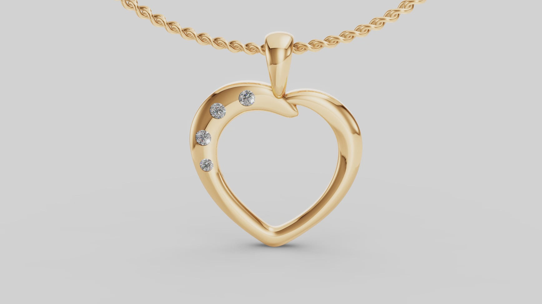 Colgante de Corazón Glamuroso