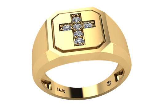 diamond cross ring