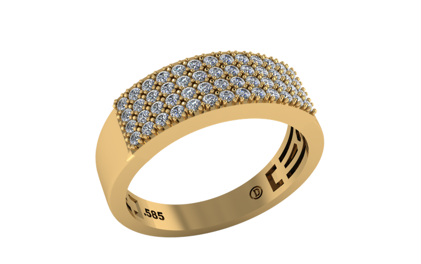 Anillo Pavé de 52 Diamantes