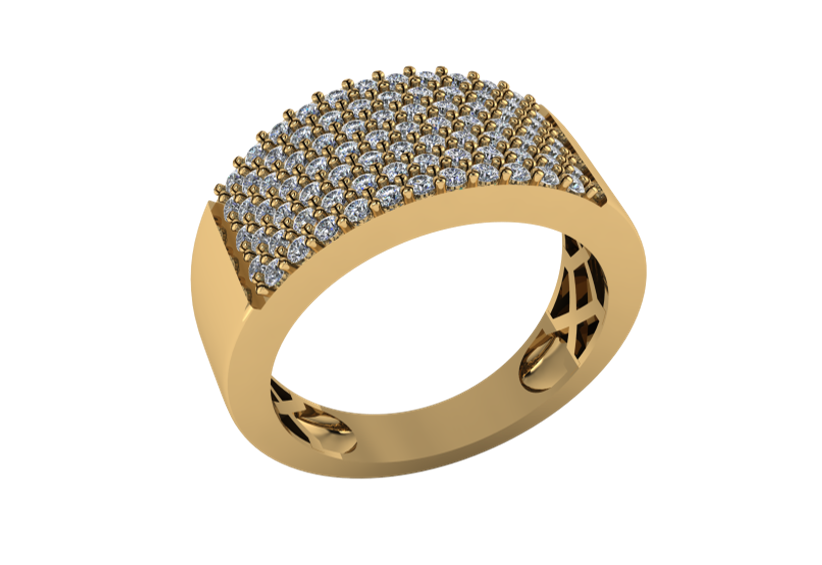 Anillo Pavé de 80 Diamantes