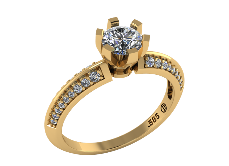 Anillo de Diamante Cáliz