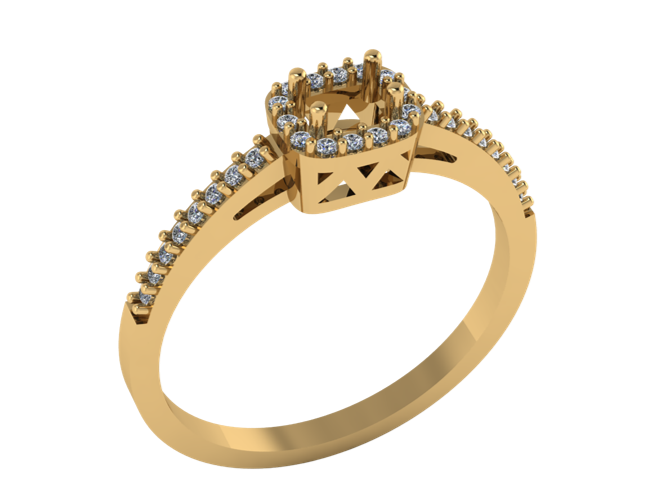 Anillo con Montura de Halo