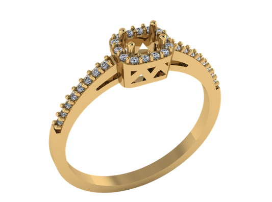 Anillo con Montura de Halo