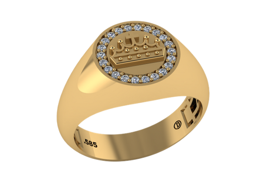 Anillo de Sello con Diamantes