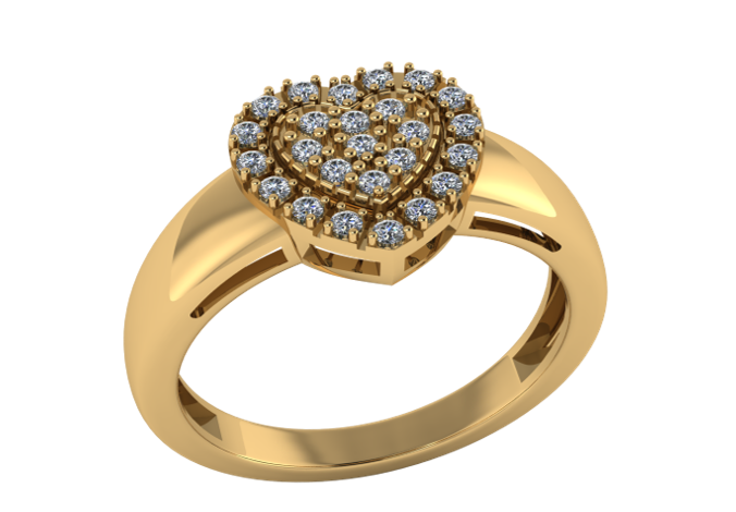 Anillo Corazón Radiante