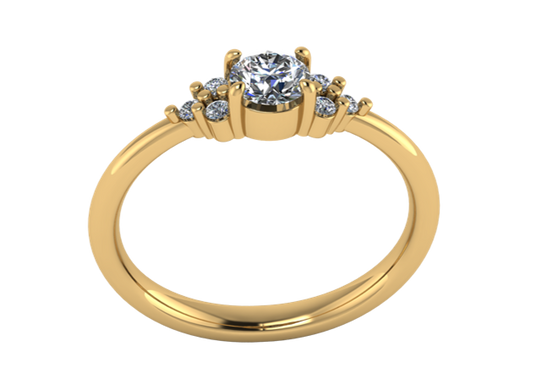 Anillo Flor de Diamantes