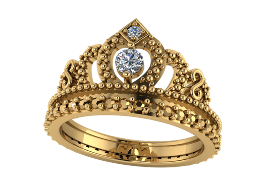 Anillo de Corona con Diamantes