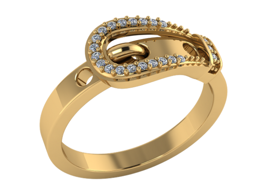 Anillo de Cinturón con Diamantes